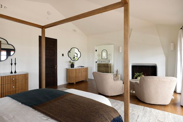 Bedroom, Interior, Wooden Beams, Wood Texture Flooring