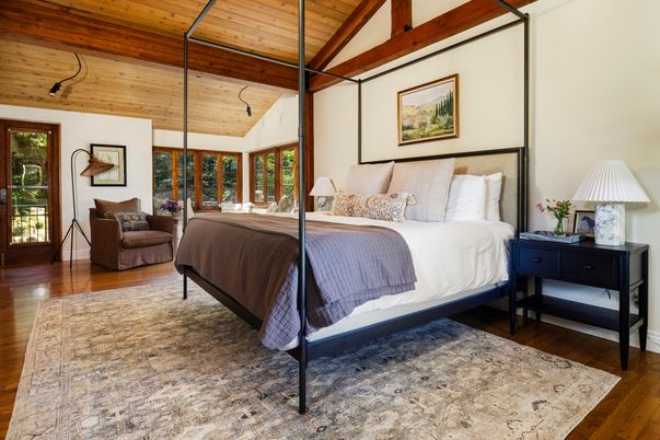 Bedroom, Interior, Wooden Beams, Wooden Ceilings, Wood Texture Flooring