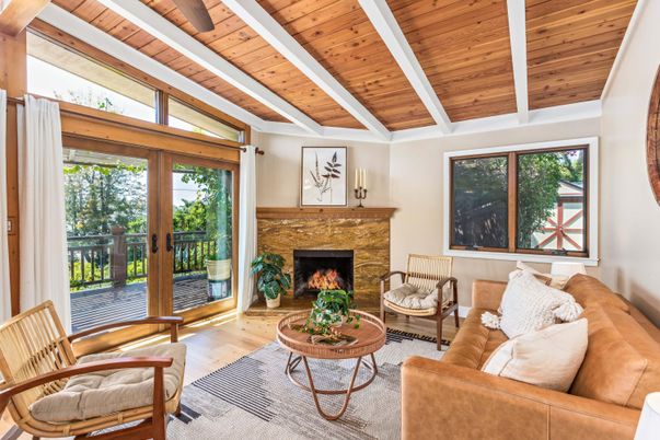 Fireplace, Interior, Living room, Wooden Ceilings, Wood Texture Flooring