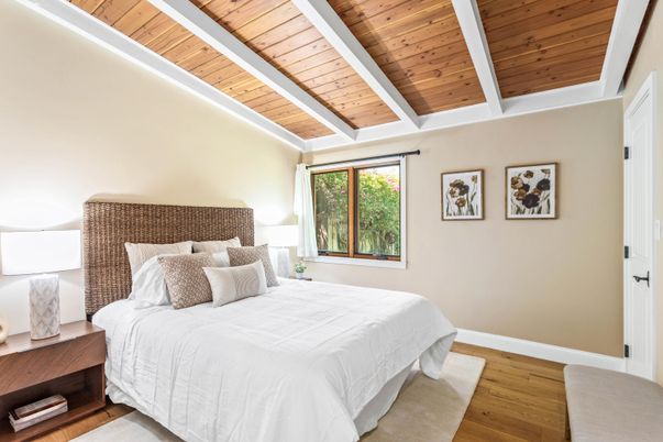 Bedroom, Interior, Wooden Ceilings, Wood Texture Flooring