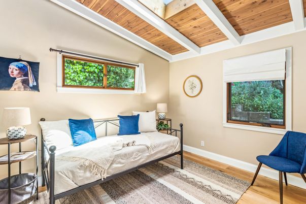 Bedroom, Interior, Wooden Ceilings, Wood Texture Flooring