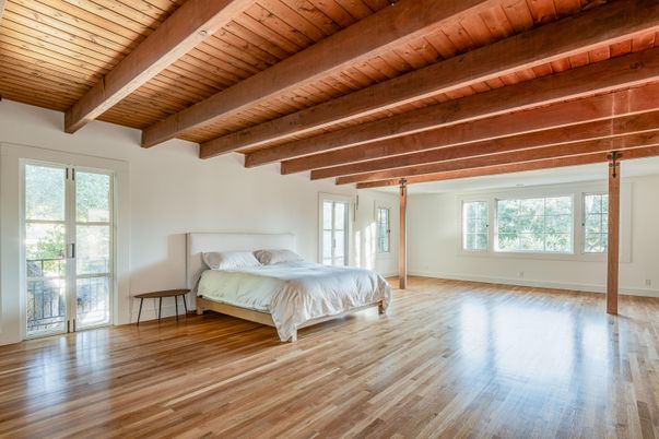 Bedroom, Interior, Wooden Beams, Wooden Ceilings, Wood Texture Flooring