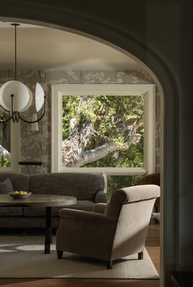 Interior, Living room, Pendant Lights, Wood Texture Flooring