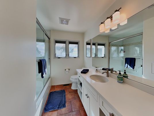 Bathroom, Dual Sink Vanities, Glass Shower, Interior