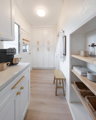 Interior, Kitchen, Wood Texture Flooring