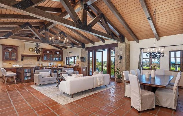 Chandelier, Dining room, Interior, Living room, Pendant Lights, Wooden Beams, Wooden Ceilings