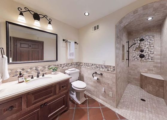 Bathroom, Interior, Recessed Lighting