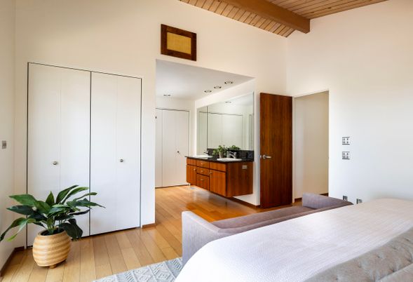 Bedroom, Interior, Wooden Beams, Wooden Ceilings, Wood Texture Flooring