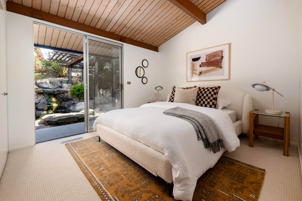 Bedroom, Interior, Wooden Beams