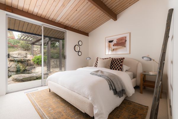 Bedroom, Interior, Wooden Beams, Wooden Ceilings