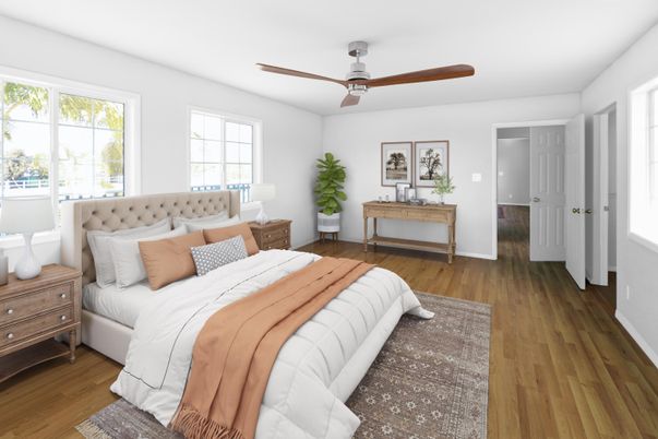 Bedroom, Interior, Wood Texture Flooring