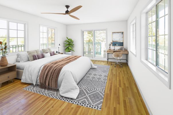 Bedroom, Interior, Wood Texture Flooring