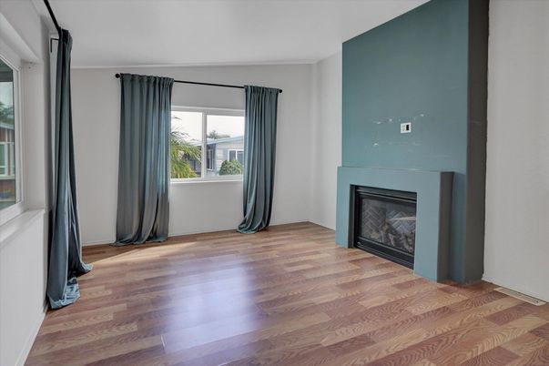Empty room, Fireplace, Interior, Wood Texture Flooring