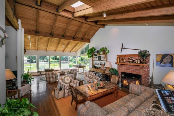 Fireplace, Interior, Living room, Wooden Beams, Wooden Ceilings, Wood Texture Flooring