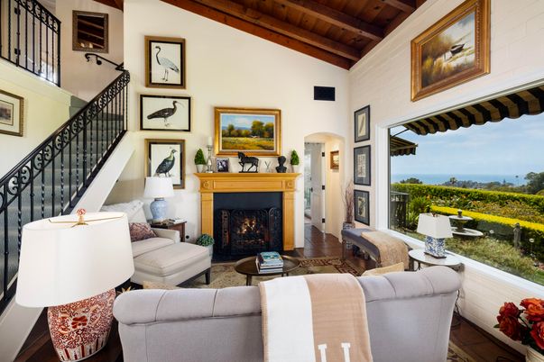 Fireplace, Interior, Living room, Water, Wooden Beams, Wooden Ceilings