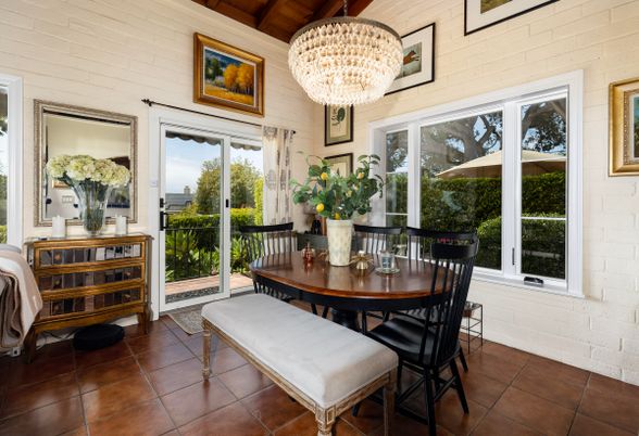 Chandelier, Dining room, Interior, Wooden Ceilings