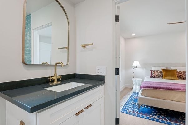 Bathroom, Bedroom, Interior, Recessed Lighting, Wood Texture Flooring