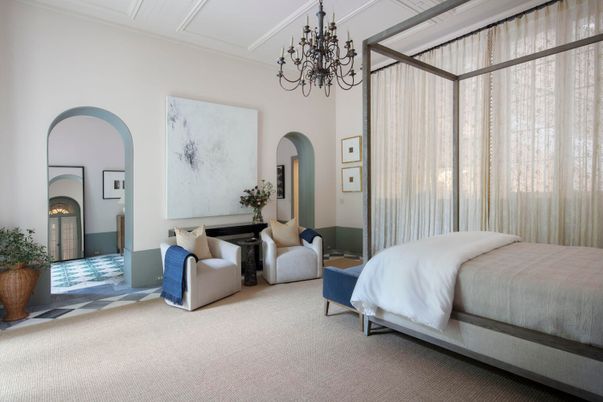Bedroom, Chandelier, Interior