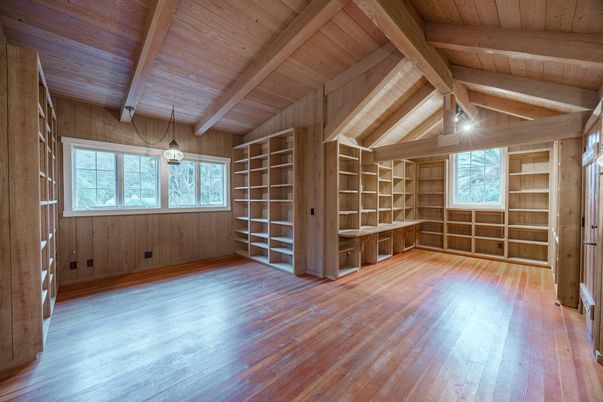 Empty room, Interior, Wooden Beams, Wooden Ceilings, Wood Texture Flooring, Wooden Walls