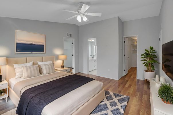 Bedroom, Interior, Wood Texture Flooring