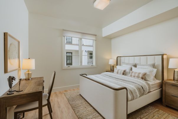 Bedroom, Home Office, Interior, Wood Texture Flooring