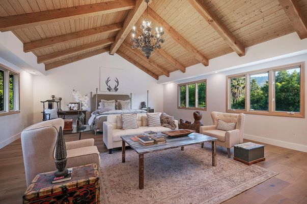 Chandelier, Interior, Living room, Wooden Beams, Wooden Ceilings, Wood Texture Flooring