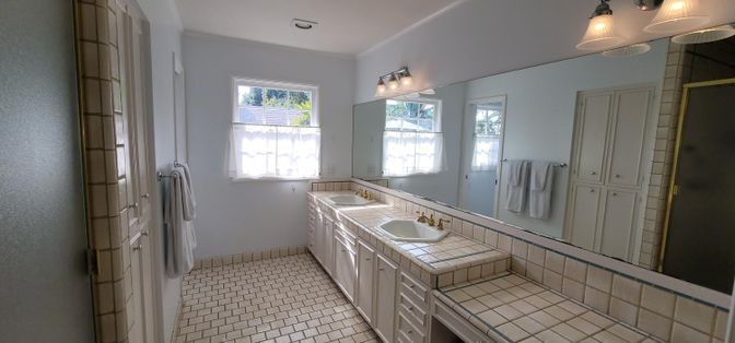 Bathroom, Dual Sink Vanities, Interior, Tile Countertops