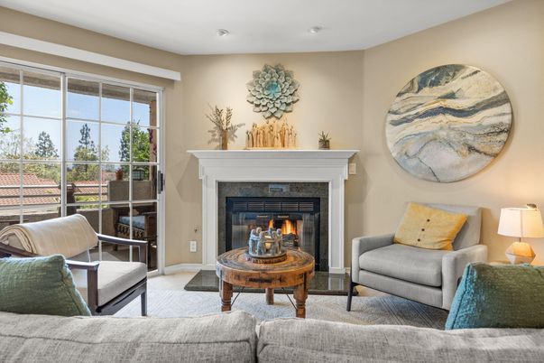 Fireplace, Interior, Living room, Recessed Lighting