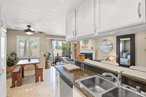 Dining room, Fireplace, Interior, Living room, Recessed Lighting