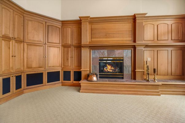 Fireplace, Interior, Wooden Walls