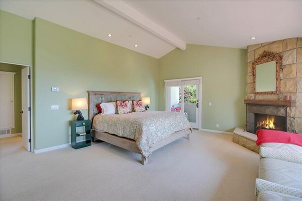 Bedroom, Fireplace, Interior, Recessed Lighting