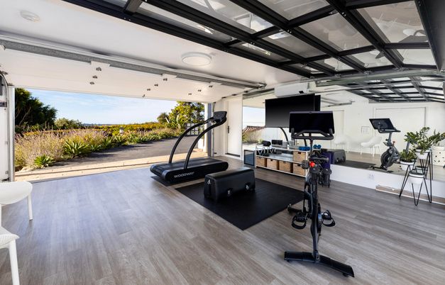 Fitness Equipment, Interior, Wood Texture Flooring