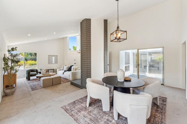 Dining room, Interior, Living room, Pendant Lights, Recessed Lighting