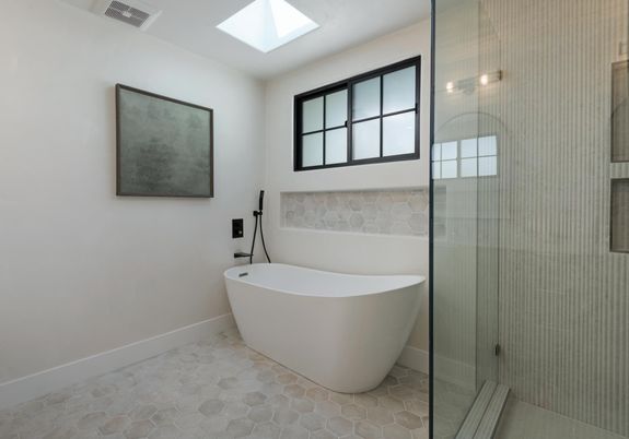 Bathroom, Free Standing Baths, Glass Shower, Interior