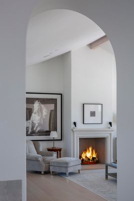 Fireplace, Interior, Wood Texture Flooring