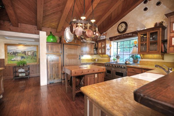 Interior, Kitchen, Pendant Lights, Wooden Beams, Wooden Ceilings, Wood Texture Flooring