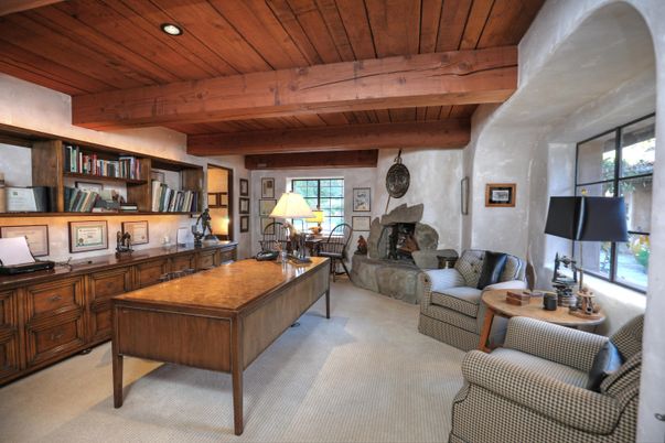 Fireplace, Home Office, Interior, Living room, Wooden Beams, Wooden Ceilings