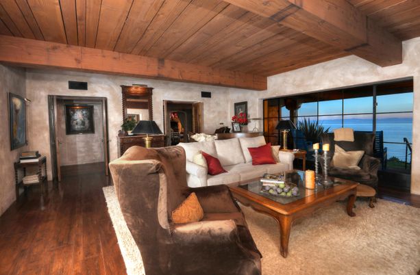 Fireplace, Interior, Living room, Water, Wooden Beams, Wooden Ceilings, Wood Texture Flooring