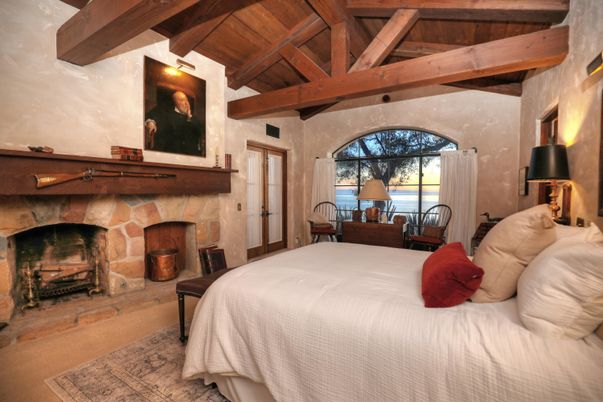 Bedroom, Fireplace, Interior, Water, Wooden Beams, Wooden Ceilings