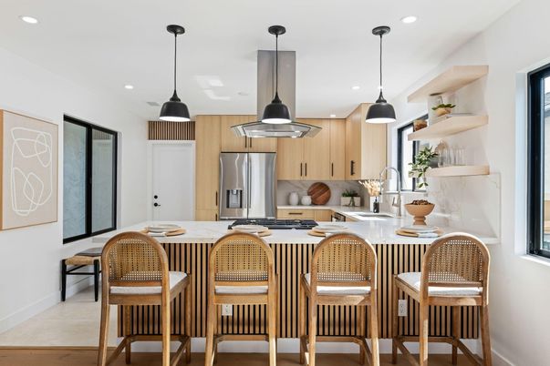 Interior, Kitchen, Pendant Lights, Recessed Lighting, Stainless Steel Appliances
