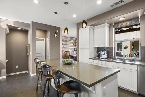 Interior, Kitchen, Pendant Lights, Recessed Lighting, Stainless Steel Appliances