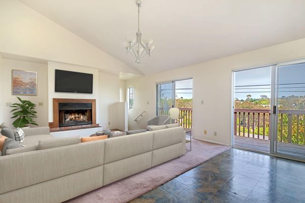 Chandelier, Fireplace, Interior, Living room