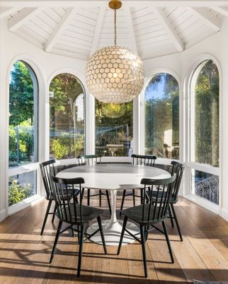 Dining room, Interior, Wood Texture Flooring