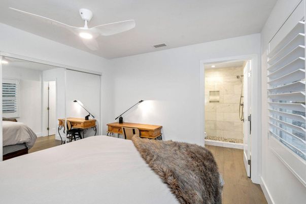 Bathroom, Bedroom, Interior, Recessed Lighting, Wood Texture Flooring