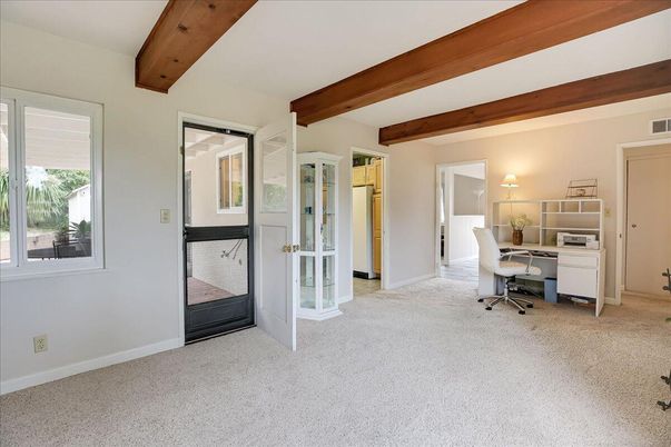 Home Office, Interior, Wooden Beams