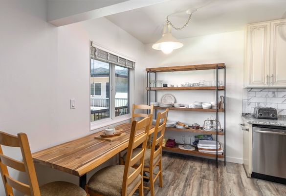 Dining room, Interior, Wood Texture Flooring