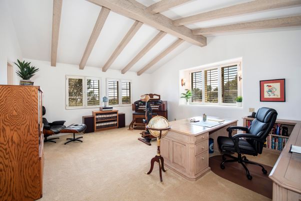 Home Office, Interior, Wooden Beams
