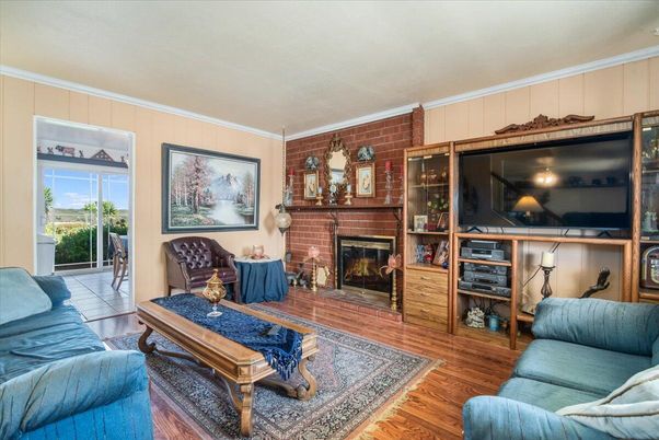 Fireplace, Interior, Living room, Stone Walls, Wood Texture Flooring