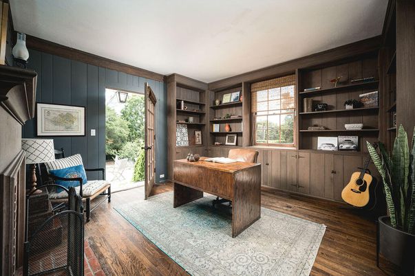 Home Office, Interior, Wood Texture Flooring