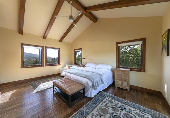 Bedroom, Interior, Wooden Beams, Wood Texture Flooring